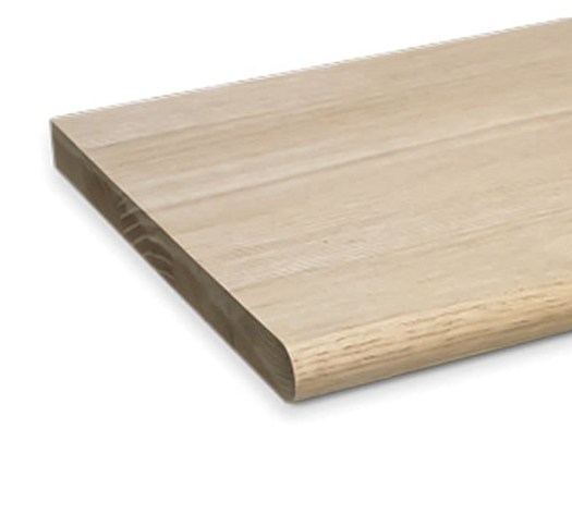 Red/White Oak Stair Tread w/Bullnose STOCK-image