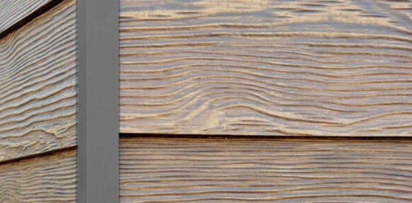 Summer Wheat RusticSeries wood-look composite siding on James Hardie fiber cement lap siding